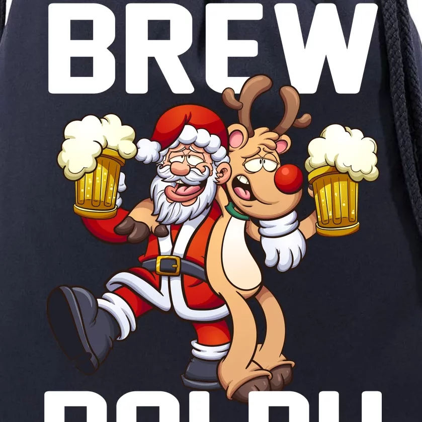 Brew Dolph Red Nose Reindeer Drawstring Bag