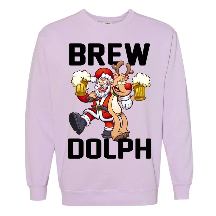 Brew Dolph Red Nose Reindeer Garment-Dyed Sweatshirt