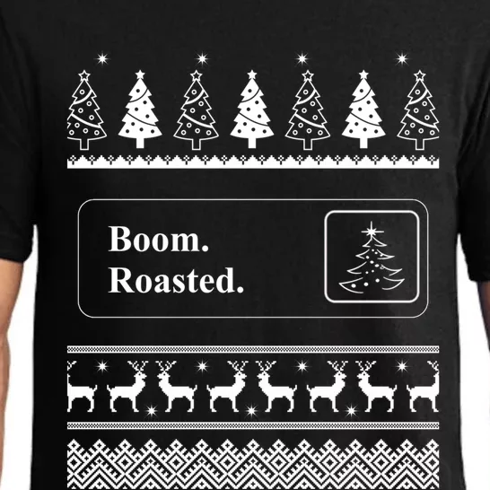 Boom Roasted Funny Office Party Ugly Christmas Gift Pajama Set