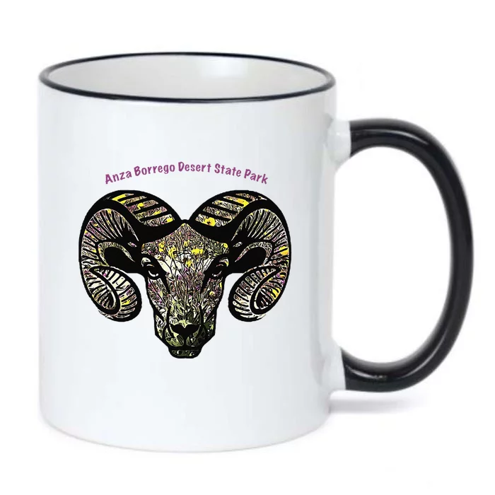 Bighorn Ram Flower Premium Black Color Changing Mug