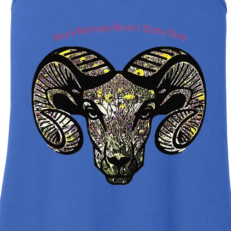 Bighorn Ram Flower Premium Ladies Essential Tank