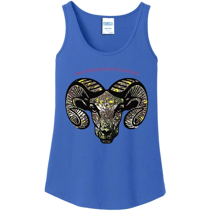 Bighorn Ram Flower Premium Ladies Essential Tank