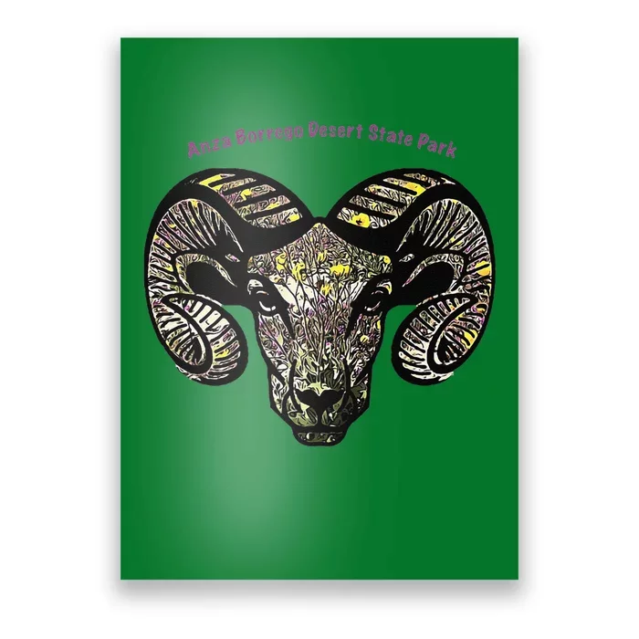 Bighorn Ram Flower Premium Poster