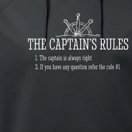 Boat Rules Funny Sayings Sailing Sail Boats Performance Fleece Hoodie