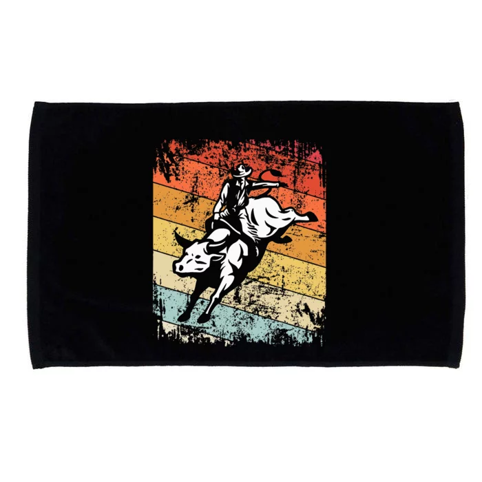 Bull Riding For Vintage Cow Rodeo Microfiber Hand Towel