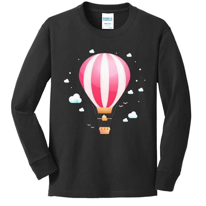 Balloon Ride Festival Hot Air Balloon Pilot Hot Air Balloon Kids Long Sleeve Shirt