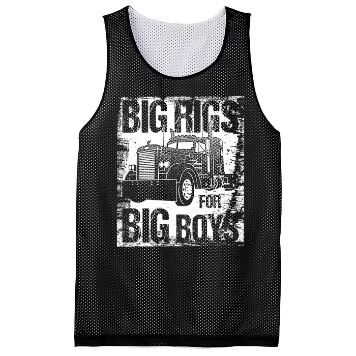 Big Rigs For Big 18 Wheeler Trucking Mesh Reversible Basketball Jersey Tank