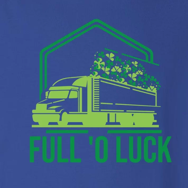 Big Rig Full Of Shamrock Luck Gift St Patricks Day Truck Driver Gift Toddler Long Sleeve Shirt