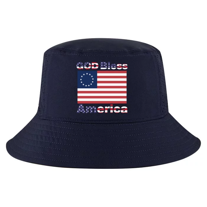 Betsy Ross Flag Great Gift Usa Patriotic God Bless America Funny Gift Cool Comfort Performance Bucket Hat