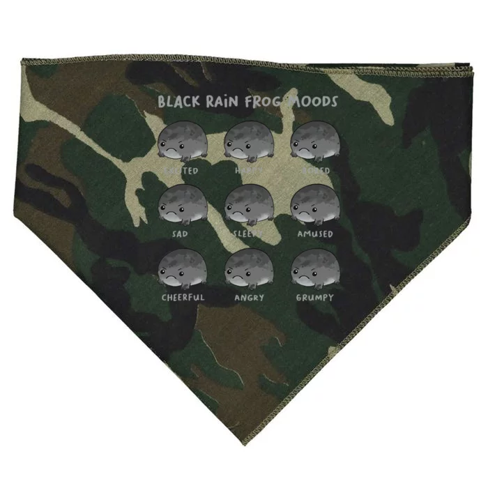 Black Rain Frog Moods Grumpy Black Desert Rain Frog USA-Made Doggie Bandana