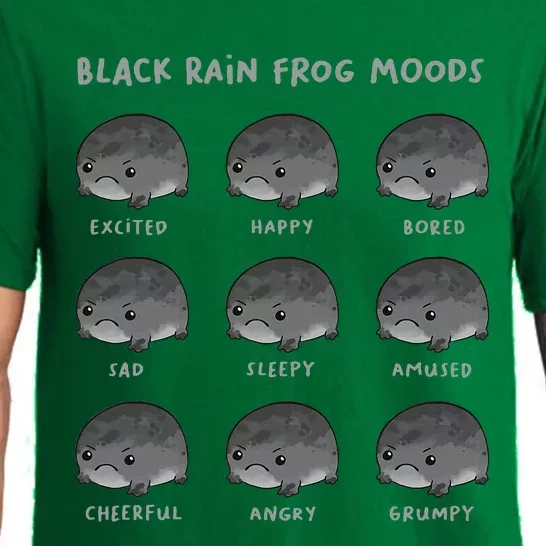 Black Rain Frog Moods Grumpy Black Desert Rain Frog Pajama Set