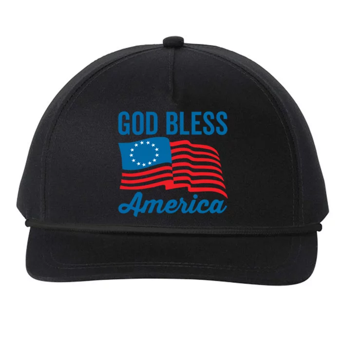 Betsy Ross Flag Usa Live Free 1776 God Bless America Gift Snapback Five-Panel Rope Hat