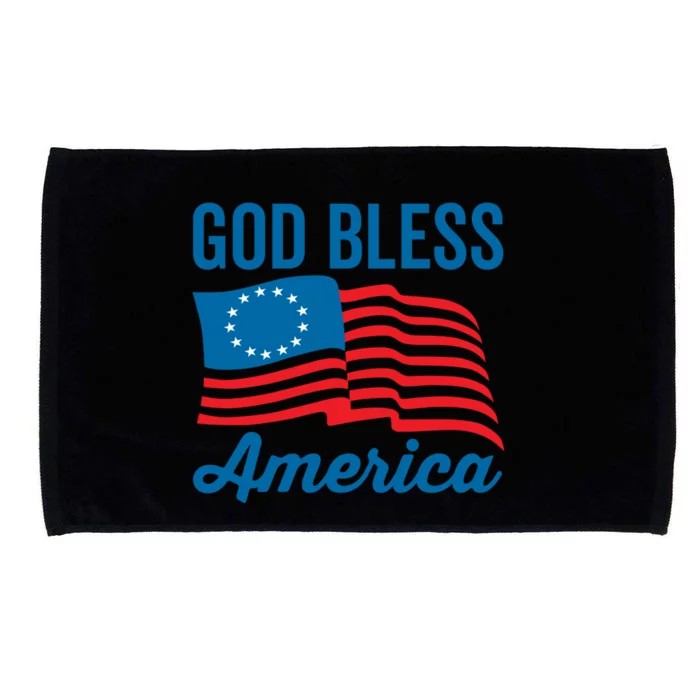 Betsy Ross Flag Usa Live Free 1776 God Bless America Gift Microfiber Hand Towel