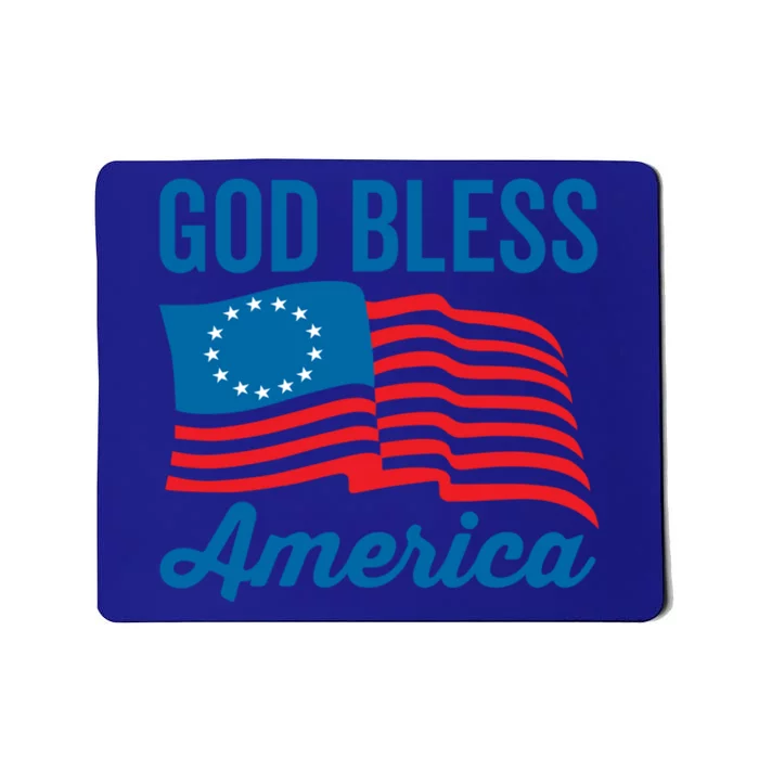 Betsy Ross Flag Usa Live Free 1776 God Bless America Gift Mousepad