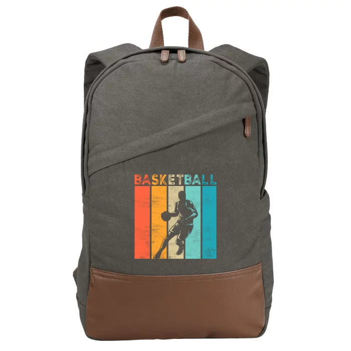 Basketball Retro For Basketball Team Sport Bball Cotton Canvas Backpack