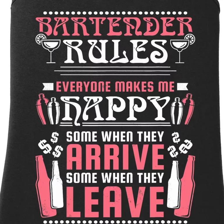 Bartender Rules, Funny Bartending Ladies Essential Tank