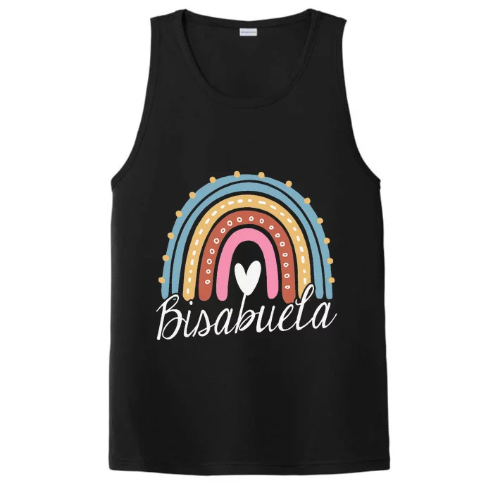 Bisabuela Rainbow For Funny Grandma Christmas Mothers Day Performance Tank