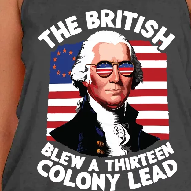 Betsy Ross Flag The British Blew A 13 Colony Lead Women's Knotted Racerback Tank