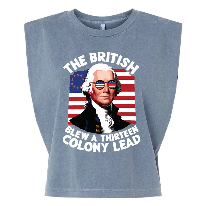 Betsy Ross Flag The British Blew A 13 Colony Lead Garment-Dyed Women's Muscle Tee