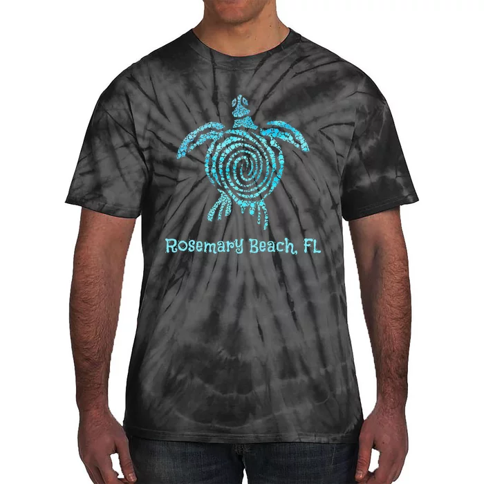 Beach Rosemary FL Blue Bubble Tribal Save The Sea Turtle Tie-Dye T-Shirt