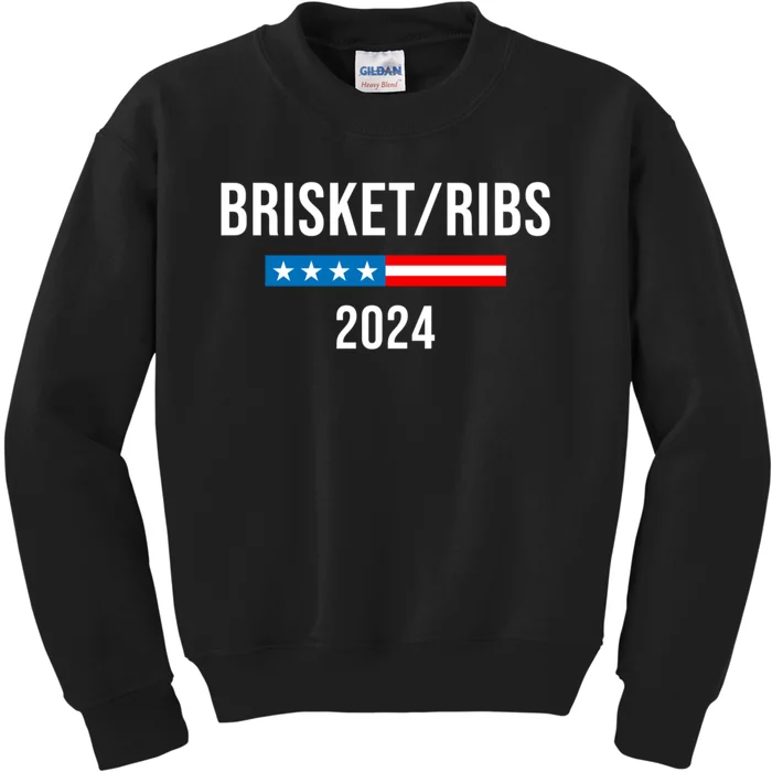 Brisket Ribs Funny Brisket Ribs 2024 Kids Sweatshirt