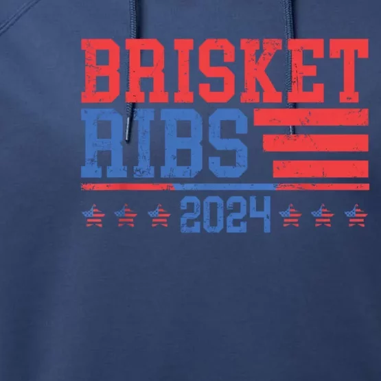 Brisket Ribs Funny Brisket Ribs 2024 Performance Fleece Hoodie