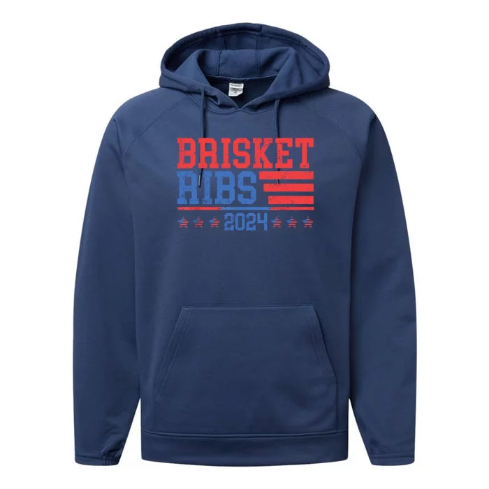 Brisket Ribs Funny Brisket Ribs 2024 Performance Fleece Hoodie