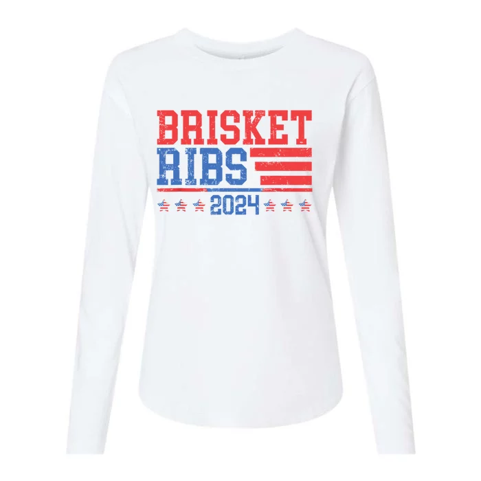 Brisket Ribs Funny Brisket Ribs 2024 Womens Cotton Relaxed Long Sleeve T-Shirt