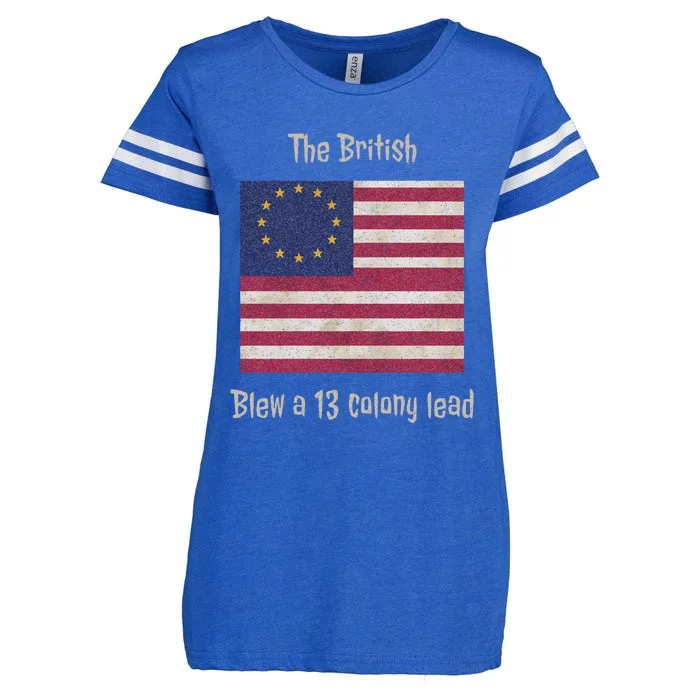 Betsy Ross Flag The British Blew A 13 Colony Lead Enza Ladies Jersey Football T-Shirt