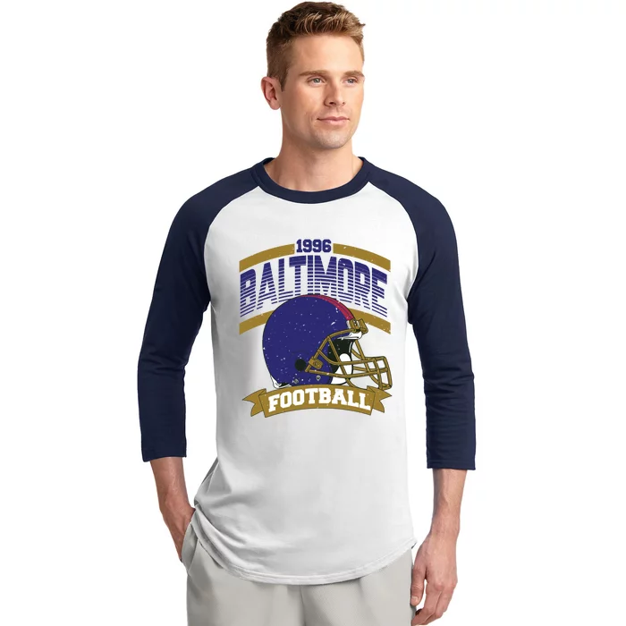 Baltimore Raven Football Team Supporter Baseball Sleeve Shirt