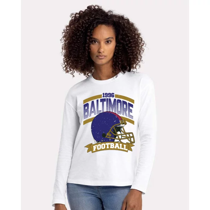 Baltimore Raven Football Team Supporter Womens Cotton Relaxed Long Sleeve T-Shirt