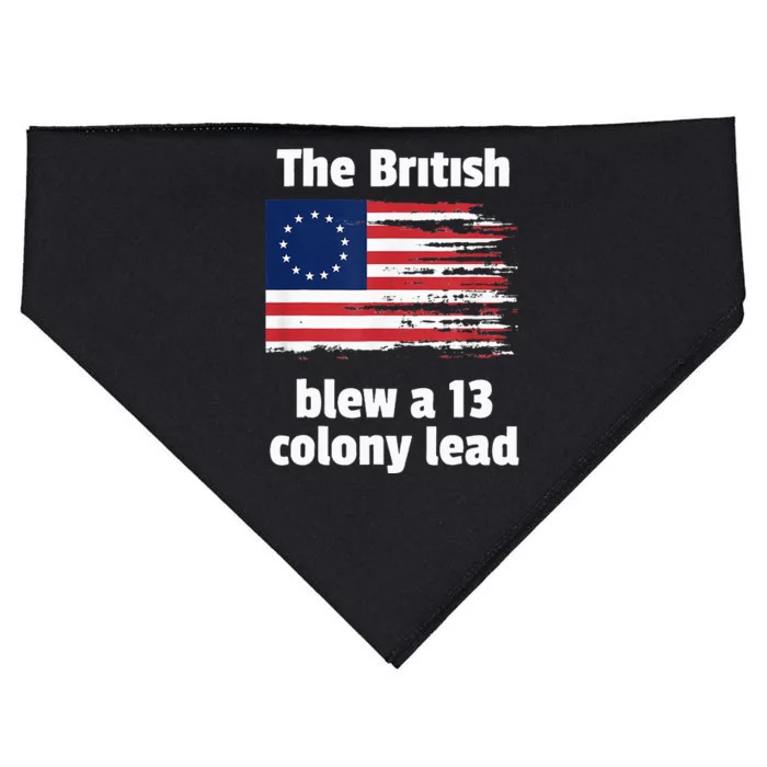 Betsy Ross Flag The British Blew A 13 Colony Lead USA-Made Doggie Bandana