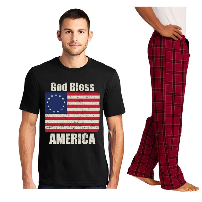 Betsy Ross Flag 1776 Revolutionary War God Bless America Gift Pajama Set