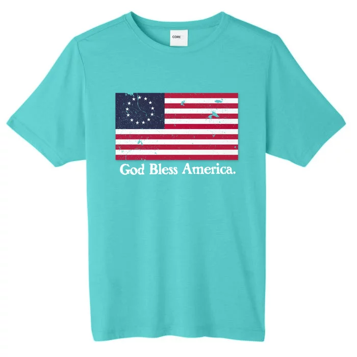 Betsy Ross Flag God Bless America Cool Gift Proud Distressed Cool Gift ChromaSoft Performance T-Shirt