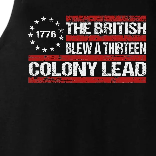 Betsy Ross Funny 13 Colonies July 4th Design Ladies Tri-Blend Wicking Tank