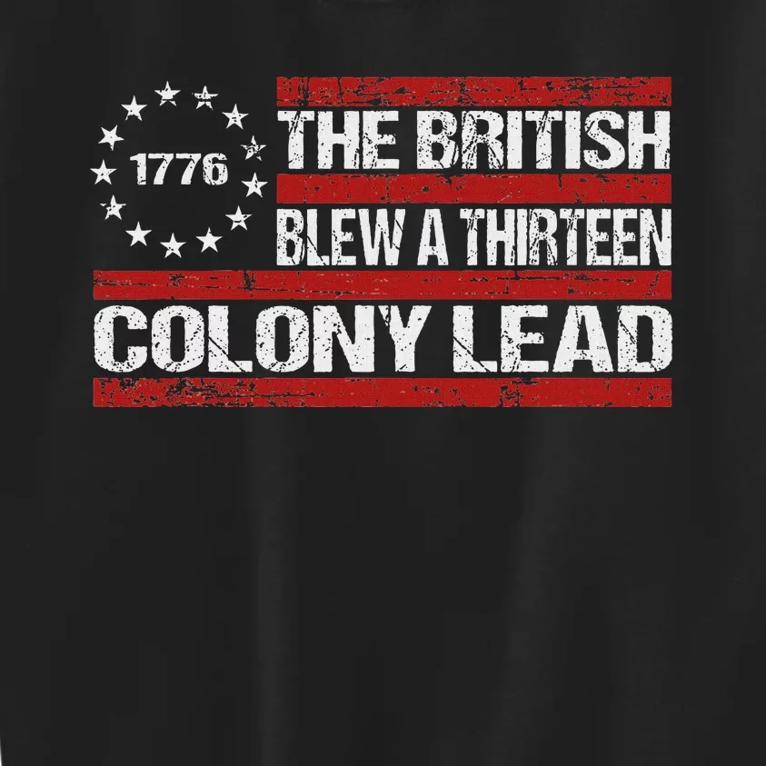 Betsy Ross Funny 13 Colonies July 4th Design Kids Sweatshirt