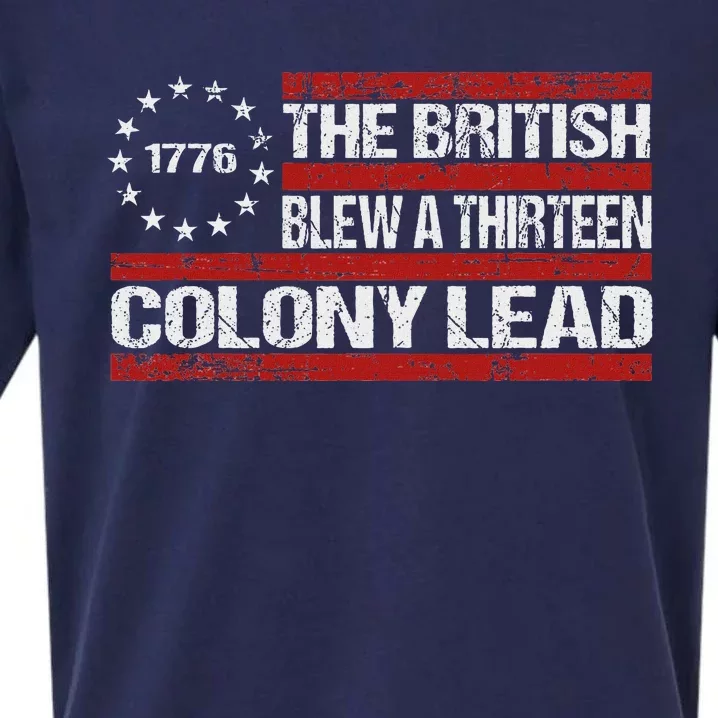 Betsy Ross Funny 13 Colonies July 4th Design Sueded Cloud Jersey T-Shirt