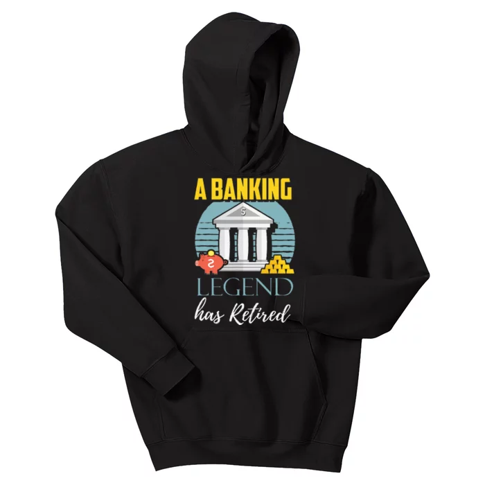 Banker Retirement Funny Retired Banker Gift Kids Hoodie