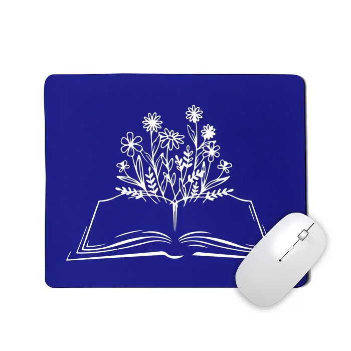 Book Reading Gift Wildflower Book Lover Book Funny Reading Cool Gift Mousepad