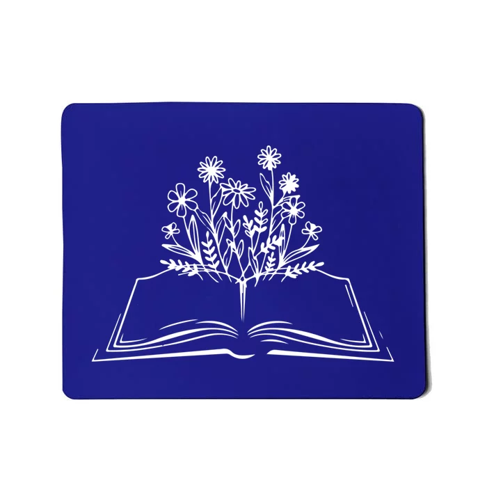 Book Reading Gift Wildflower Book Lover Book Funny Reading Cool Gift Mousepad