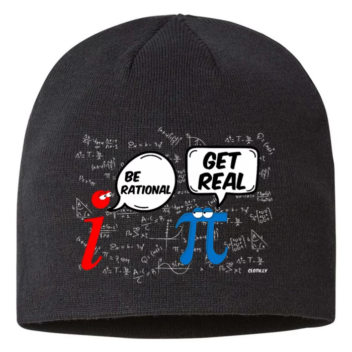 Be Rational Get Real Funny Math Geek Pi Day 8 1/2in Sustainable Knit Beanie