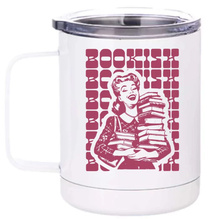 Bookish Retro Girl Front & Back 12oz Stainless Steel Tumbler Cup