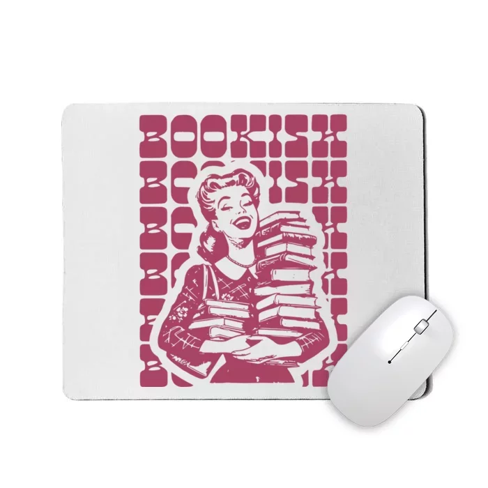 Bookish Retro Girl Mousepad