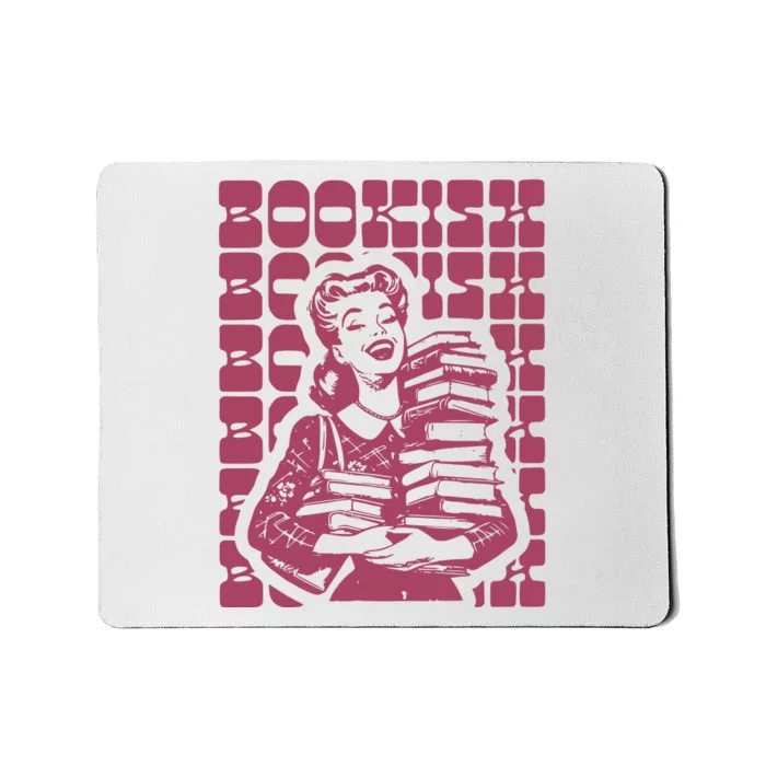 Bookish Retro Girl Mousepad