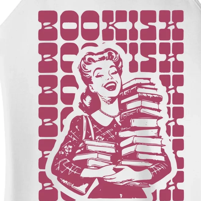 Bookish Retro Girl Women’s Perfect Tri Rocker Tank