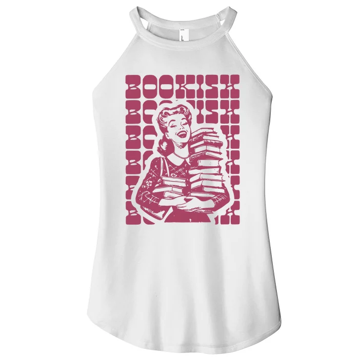 Bookish Retro Girl Women’s Perfect Tri Rocker Tank