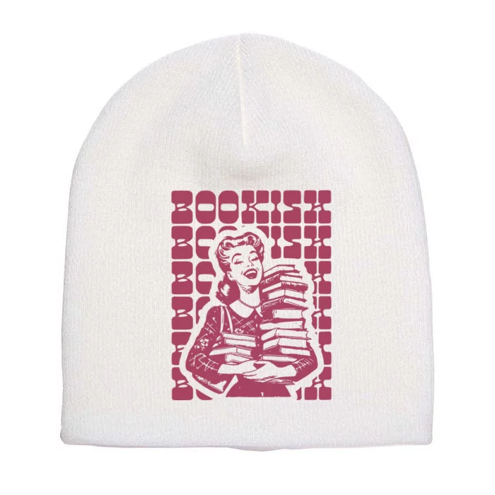 Bookish Retro Girl Short Acrylic Beanie