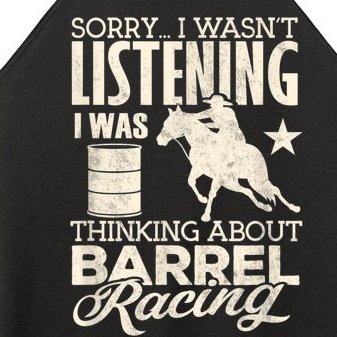 Barrel Racer Girl Wasn't Listening Barrel Racing Horse Women’s Perfect Tri Rocker Tank