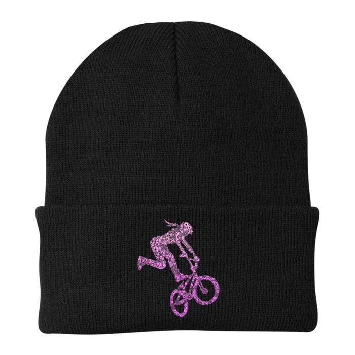 Bmx Rider Girl Bike Bicycle Stunt Racing Knit Cap Winter Beanie