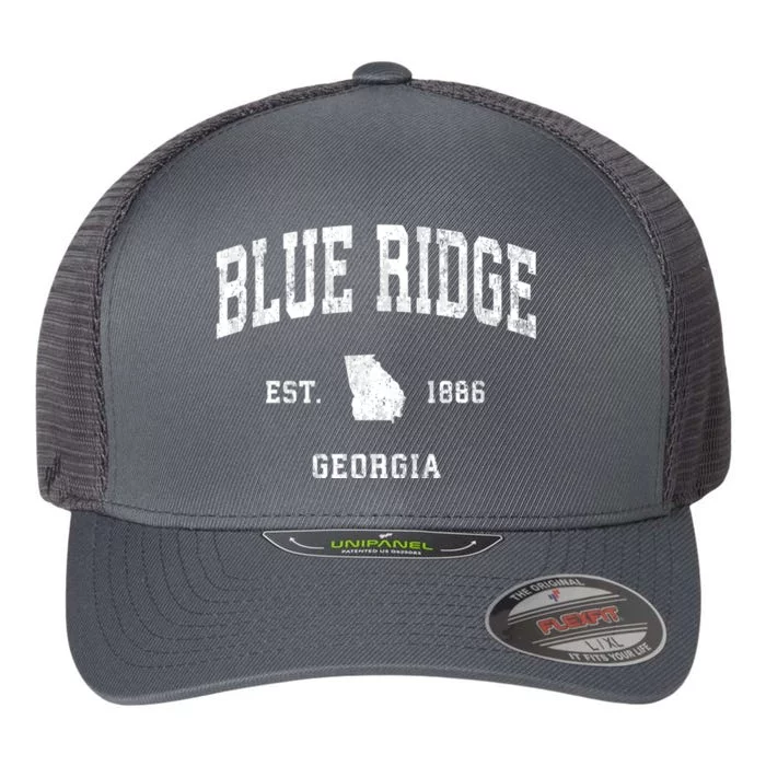 Blue Ridge Georgia Ga Vintage Athletic Flexfit Unipanel Trucker Cap